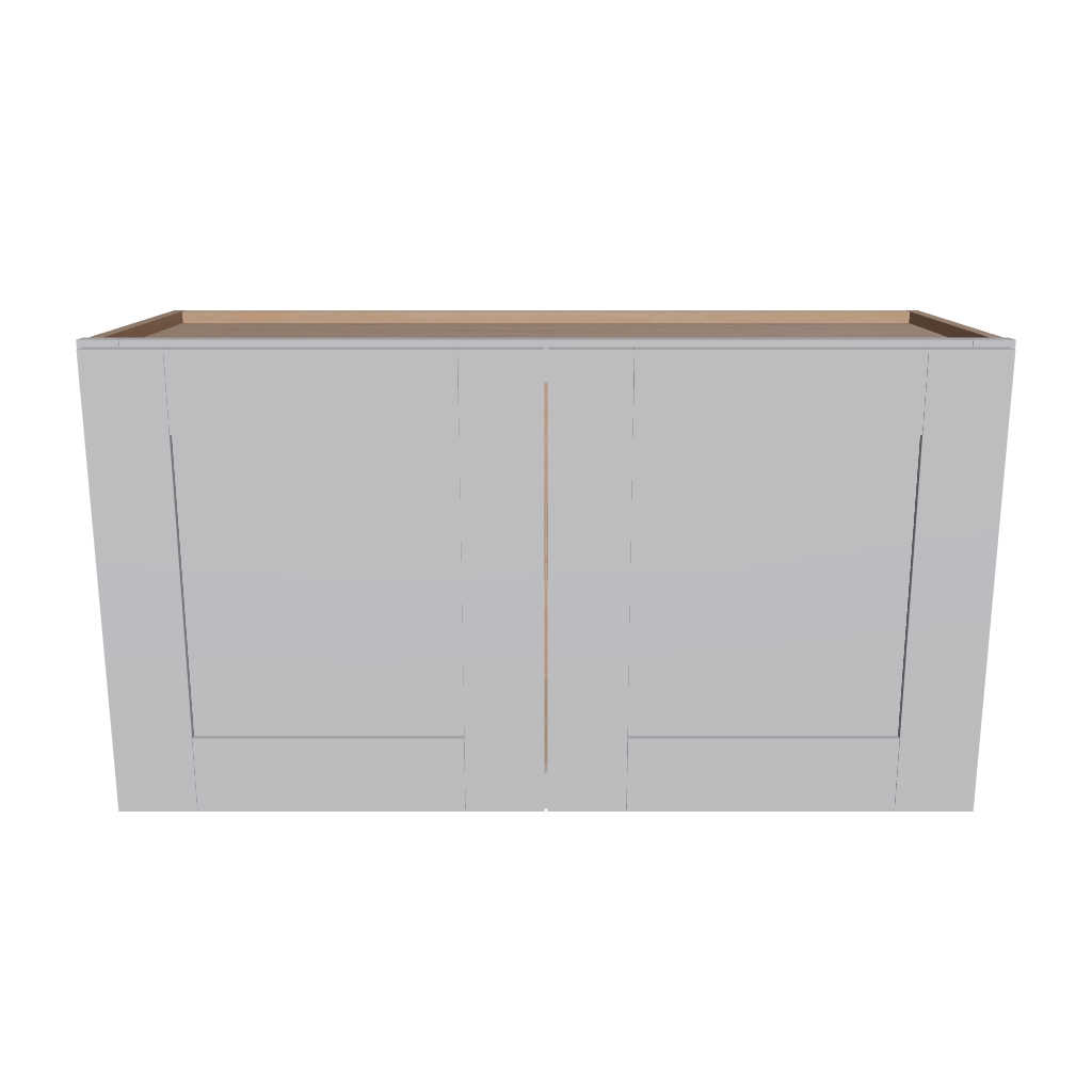 Modernform Cabinet Grey Shaker 33" W X 18" H X 12" D Double Door Wall Cabinet