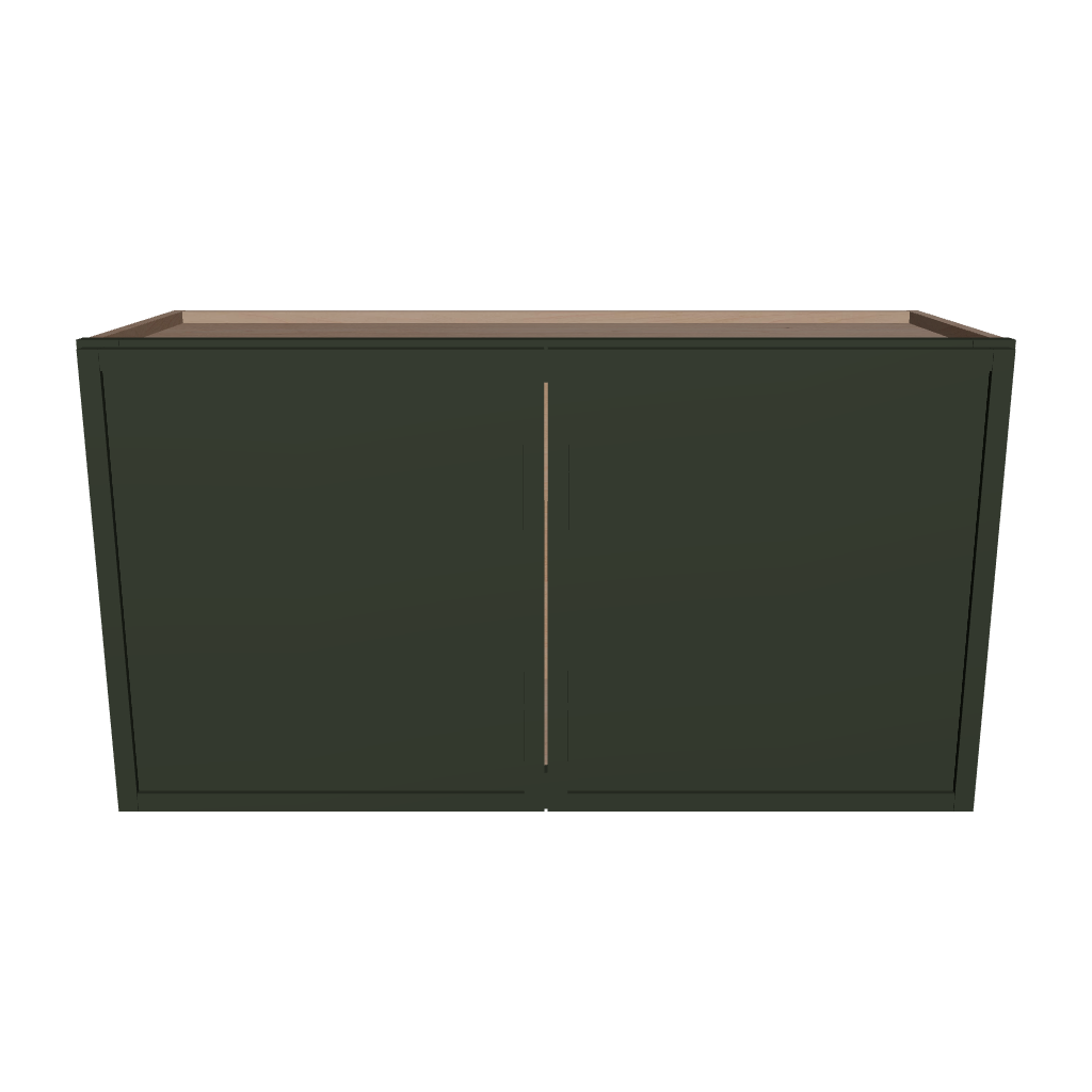 Modernform Cabinet Slim Sage Green 33" W X 18" H X 12" D Double Door Wall Cabinet