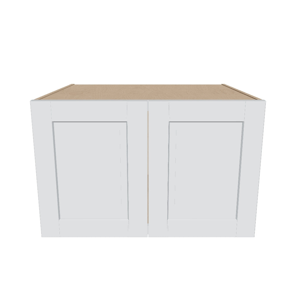 J&K White Shaker S8 Refrigerator Wall Cabinet   33" W x 21" H x 27" D