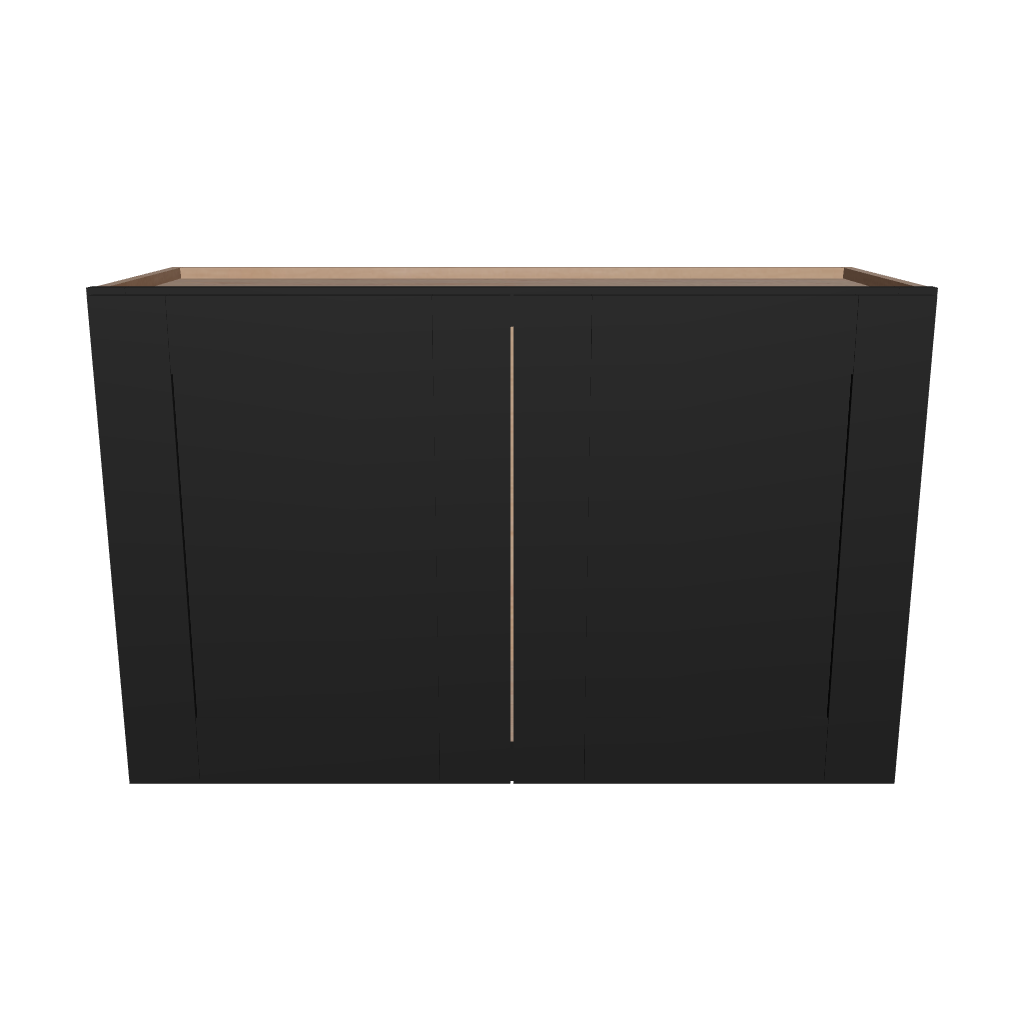 Modernform Cabinet Onyx Black Shaker 33" W X 21" H X 12" D Double Door Wall Cabinet