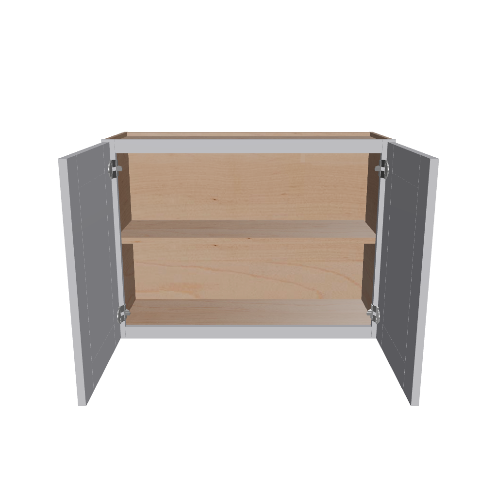 Modernform Cabinet Grey Shaker 33" W X 24" H X 12" D Double Door Wall Cabinet