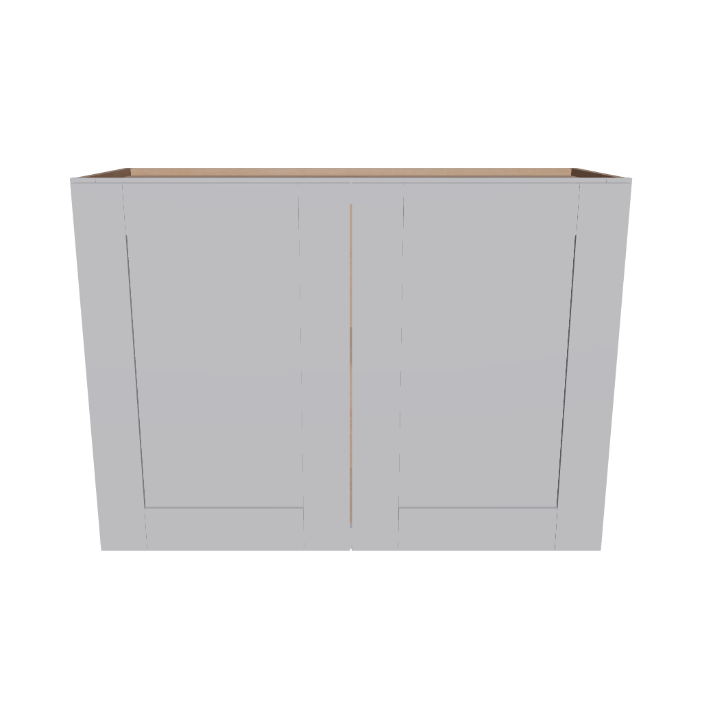 Modernform Cabinet Grey Shaker 33" W X 24" H X 12" D Double Door Wall Cabinet