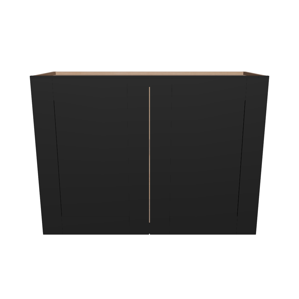 Modernform Cabinet Onyx Black Shaker 33" W X 24" H X 12" D Double Door Wall Cabinet