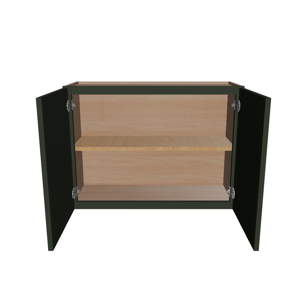 Modernform Cabinet Slim Sage Green 33" W X 24" H X 12" D Double Door Wall Cabinet
