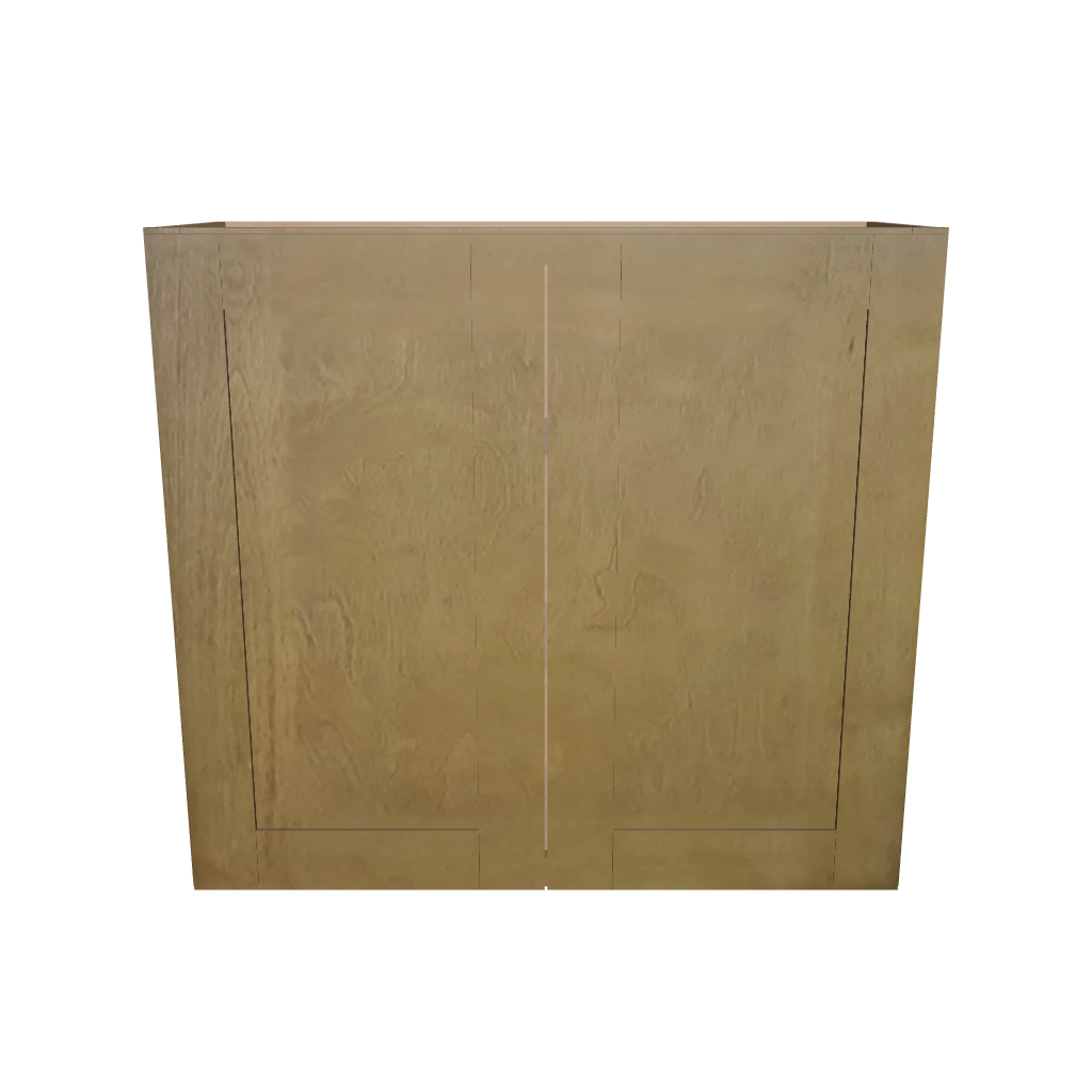 Modernform Cabinet Natural Shaker 33" W X 30" H X 12" D Double Door Wall Cabinet