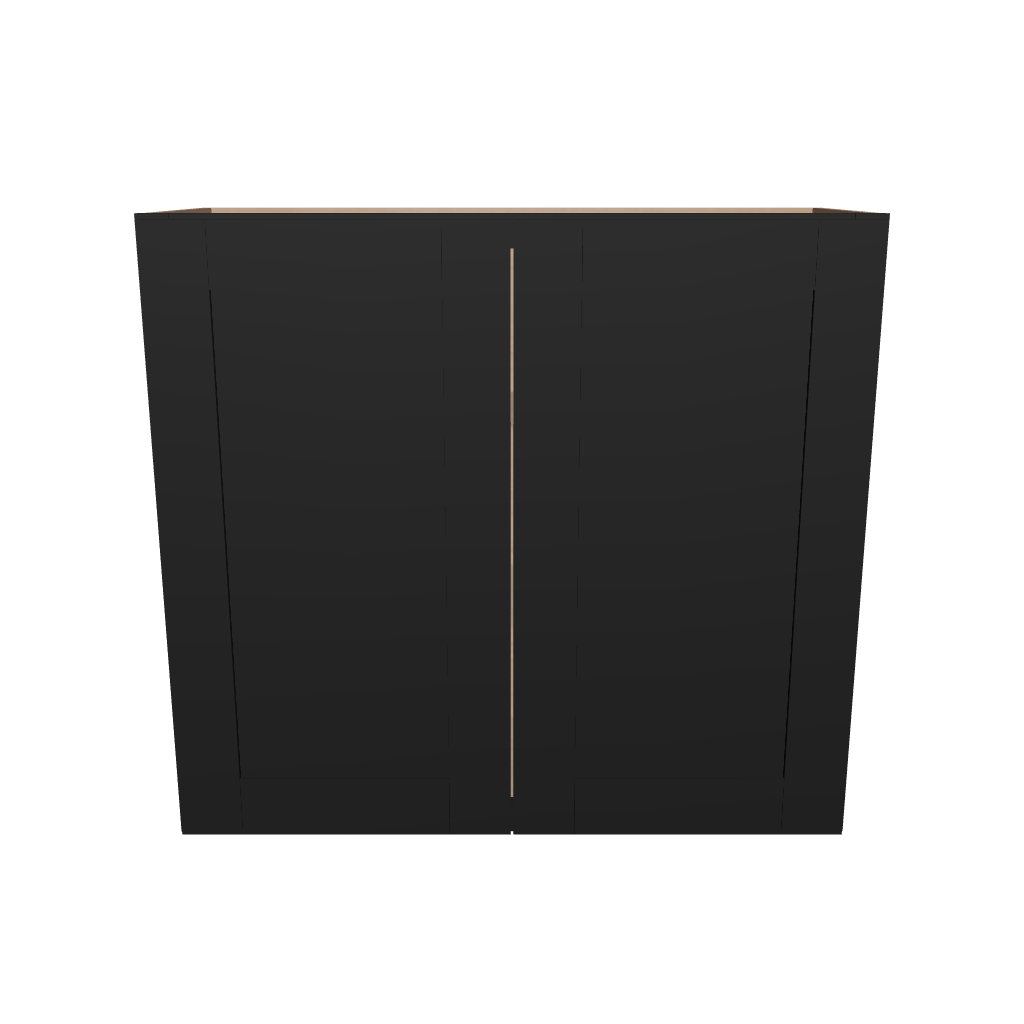 Modernform Cabinet Onyx Black Shaker 33" W X 30" H X 12" D Double Door Wall Cabinet