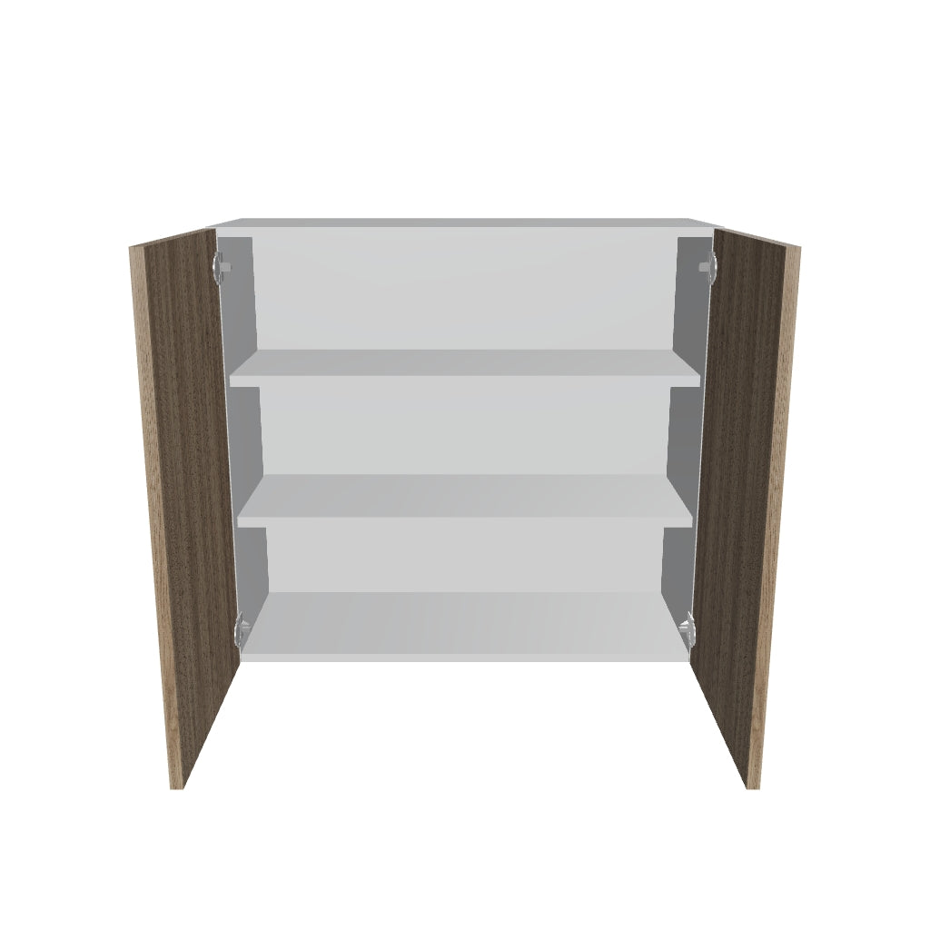 Modernform Cabinet Walnut 33" W X 30" H X 12" D Double Door Wall Cabinet