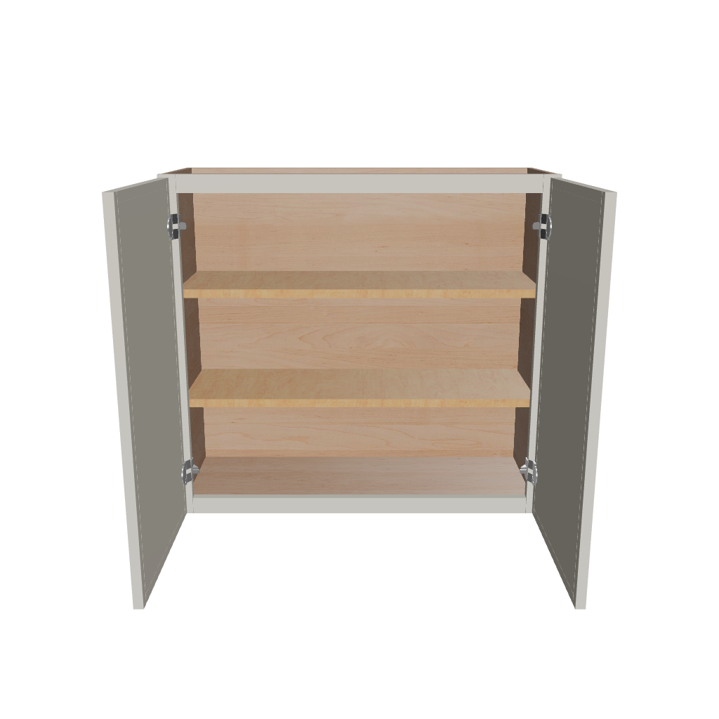 Modernform Cabinet Slim Dove White 33" W X 30" H X 12" D Double Door Wall Cabinet