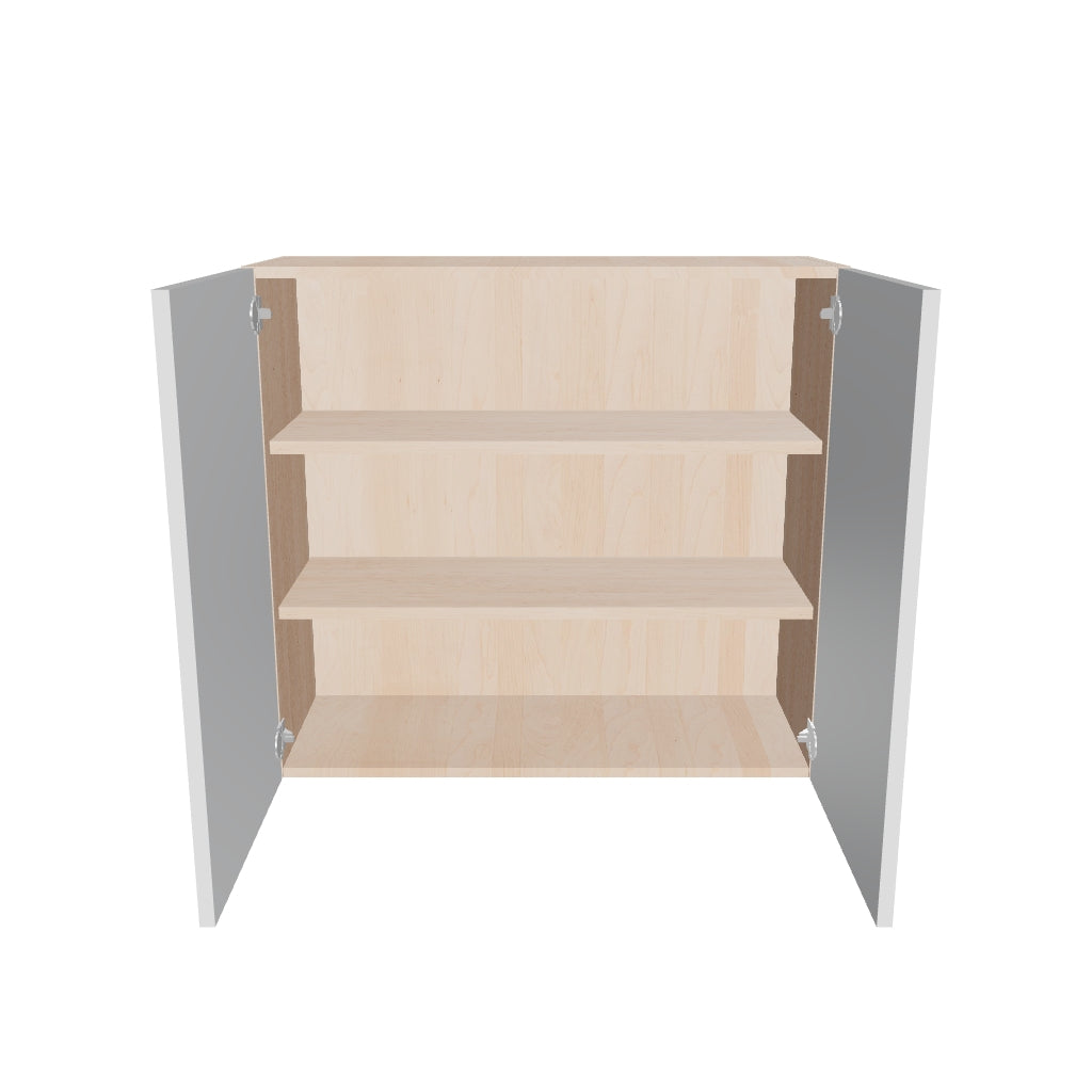 Modernform Cabinet Gloss White 33" W X 30" H X 12" D Double Door Wall Cabinet