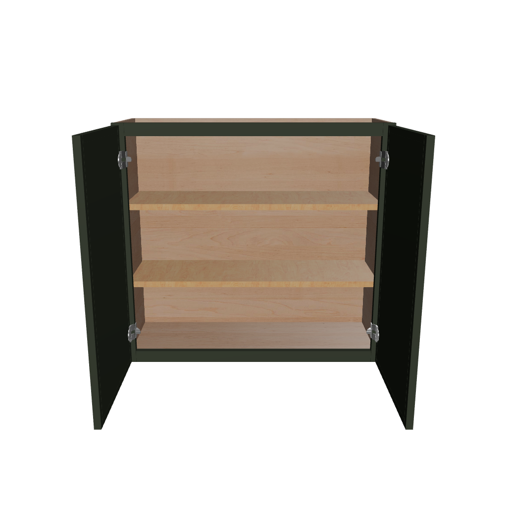 Modernform Cabinet Slim Sage Green 33" W X 30" H X 12" D Double Door Wall Cabinet