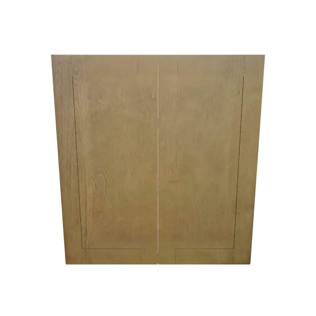 Modernform Cabinet Natural Shaker 33" W X 36" H X 12" D Double Door Wall Cabinet