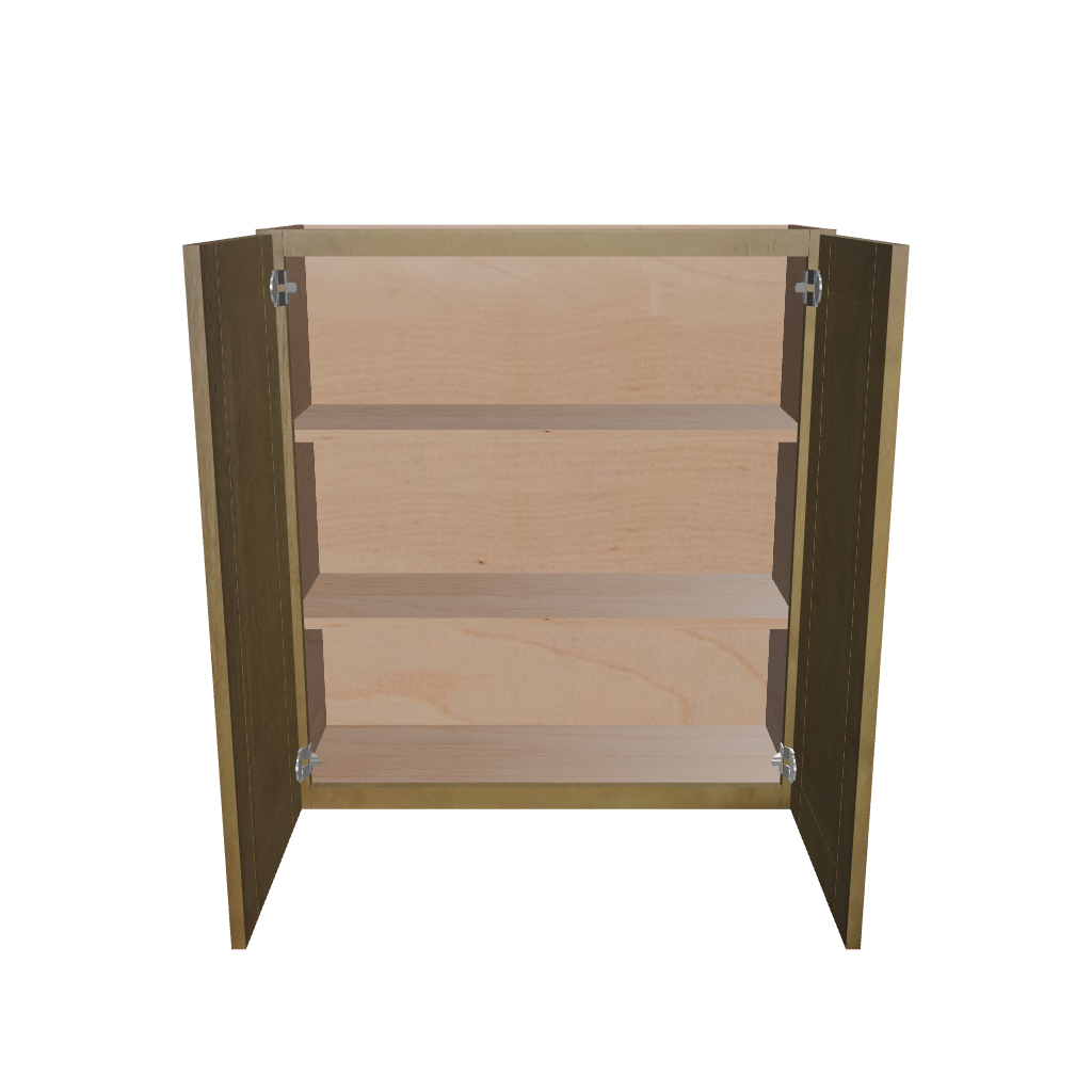 Modernform Cabinet Natural Shaker 33" W X 36" H X 12" D Double Door Wall Cabinet