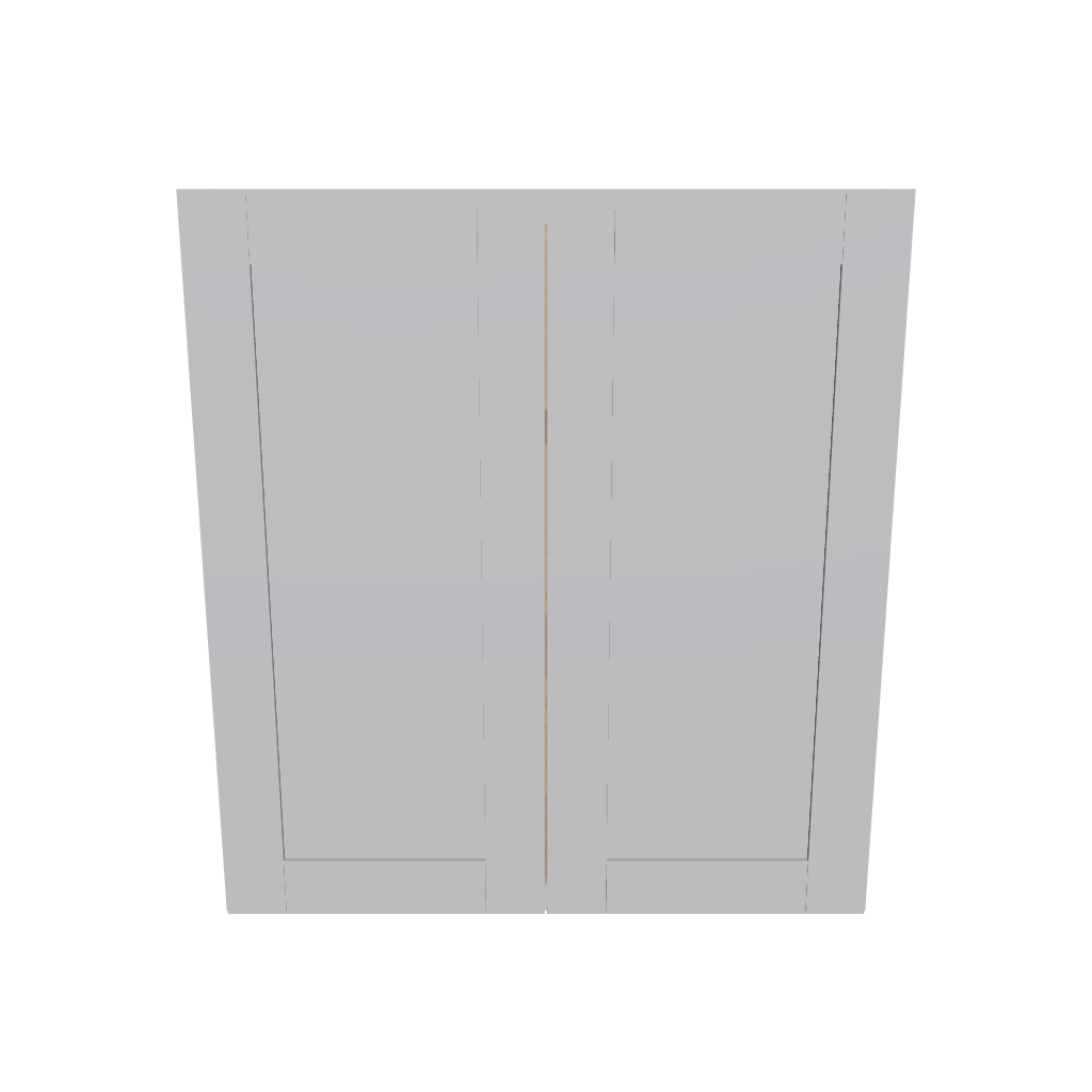 Modernform Cabinet Grey Shaker 33" W X 36" H X 12" D Double Door Wall Cabinet