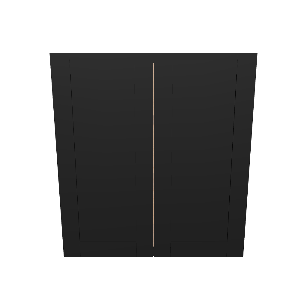 Modernform Cabinet Onyx Black Shaker 33" W X 36" H X 12" D Double Door Wall Cabinet