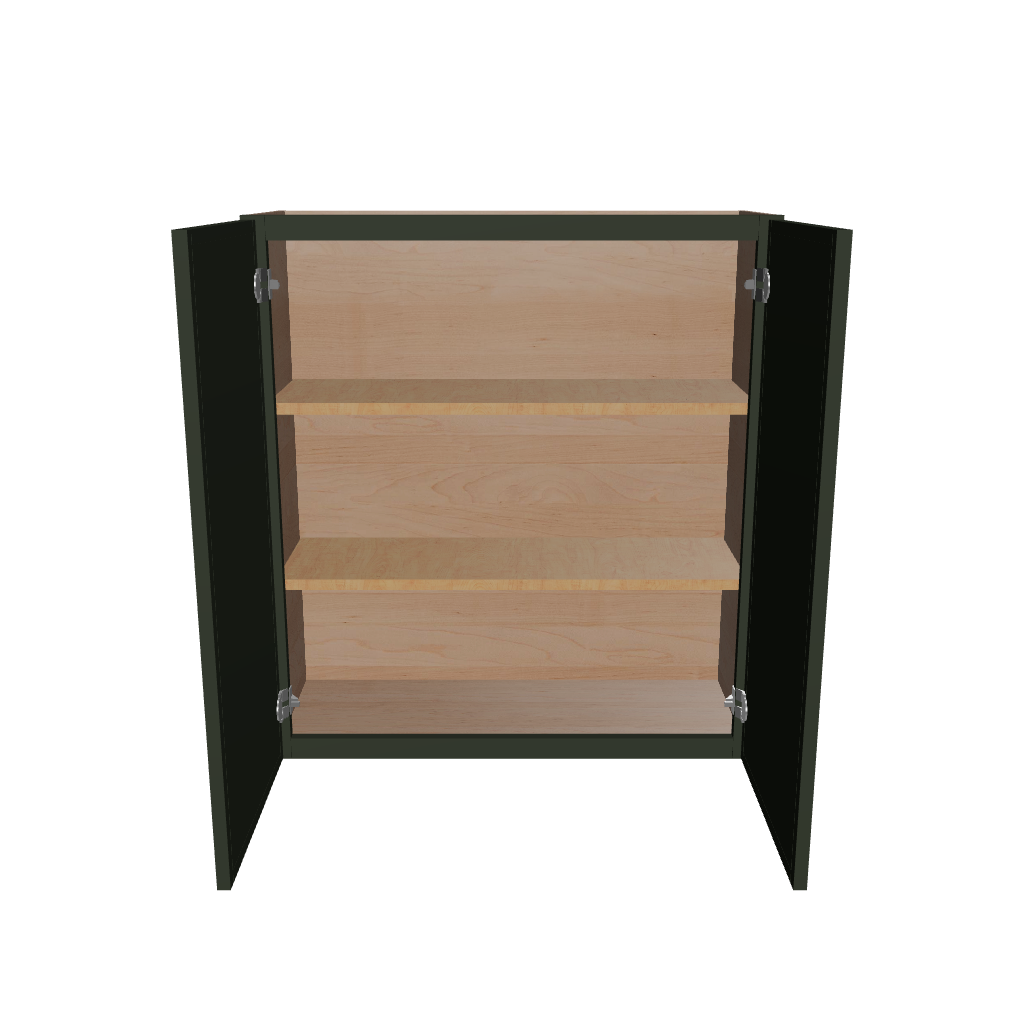 Modernform Cabinet Slim Sage Green 33" W X 36" H X 12" D Double Door Wall Cabinet
