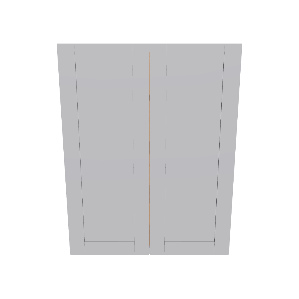 Modernform Cabinet Grey Shaker 33" W X 42" H X 12" D Double Door Wall Cabinet