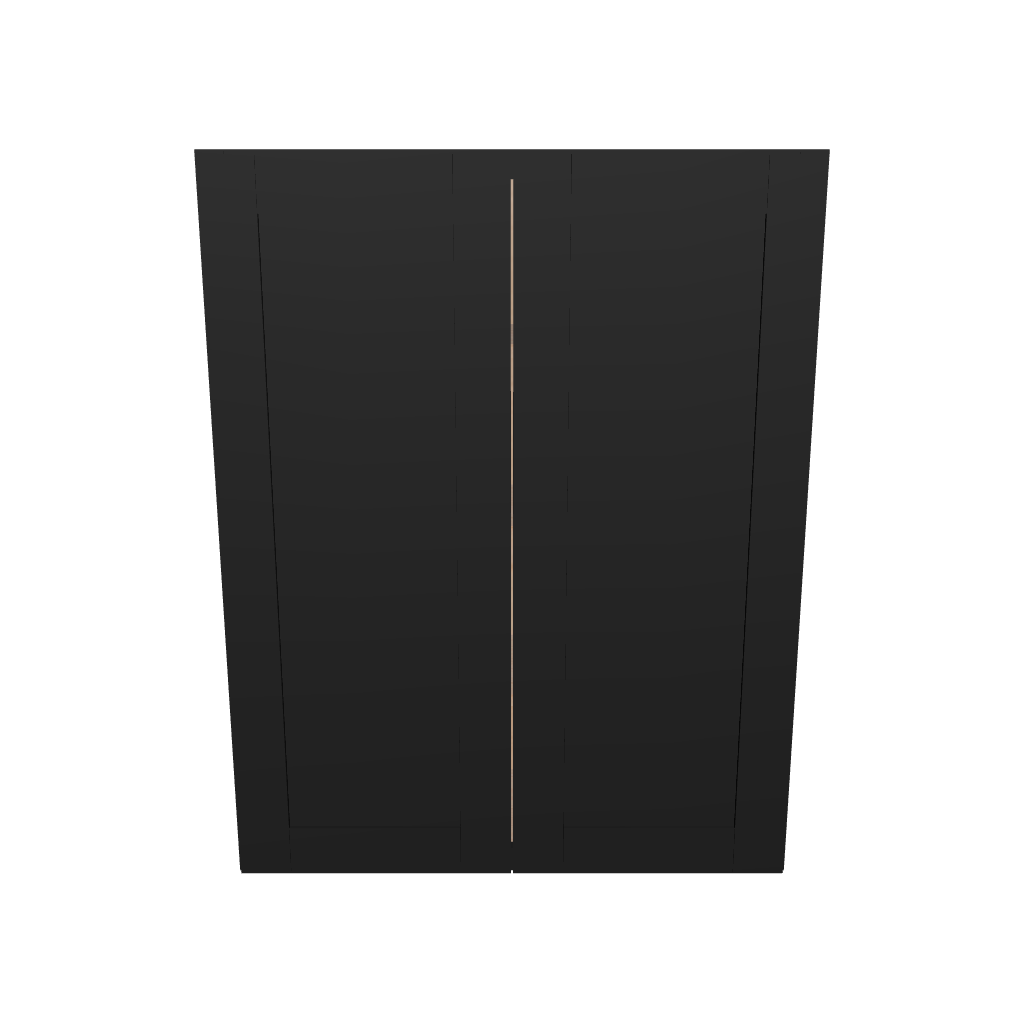 Modernform Cabinet Onyx Black Shaker 33" W X 42" H X 12" D Double Door Wall Cabinet