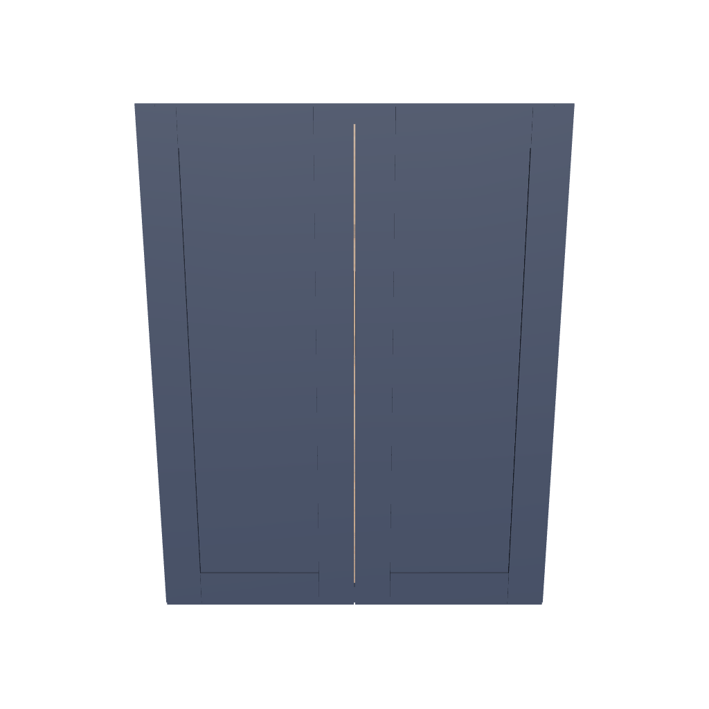 Modernform Cabinet Signature Blue 33" W X 42" H X 12" D Double Door Wall Cabinet