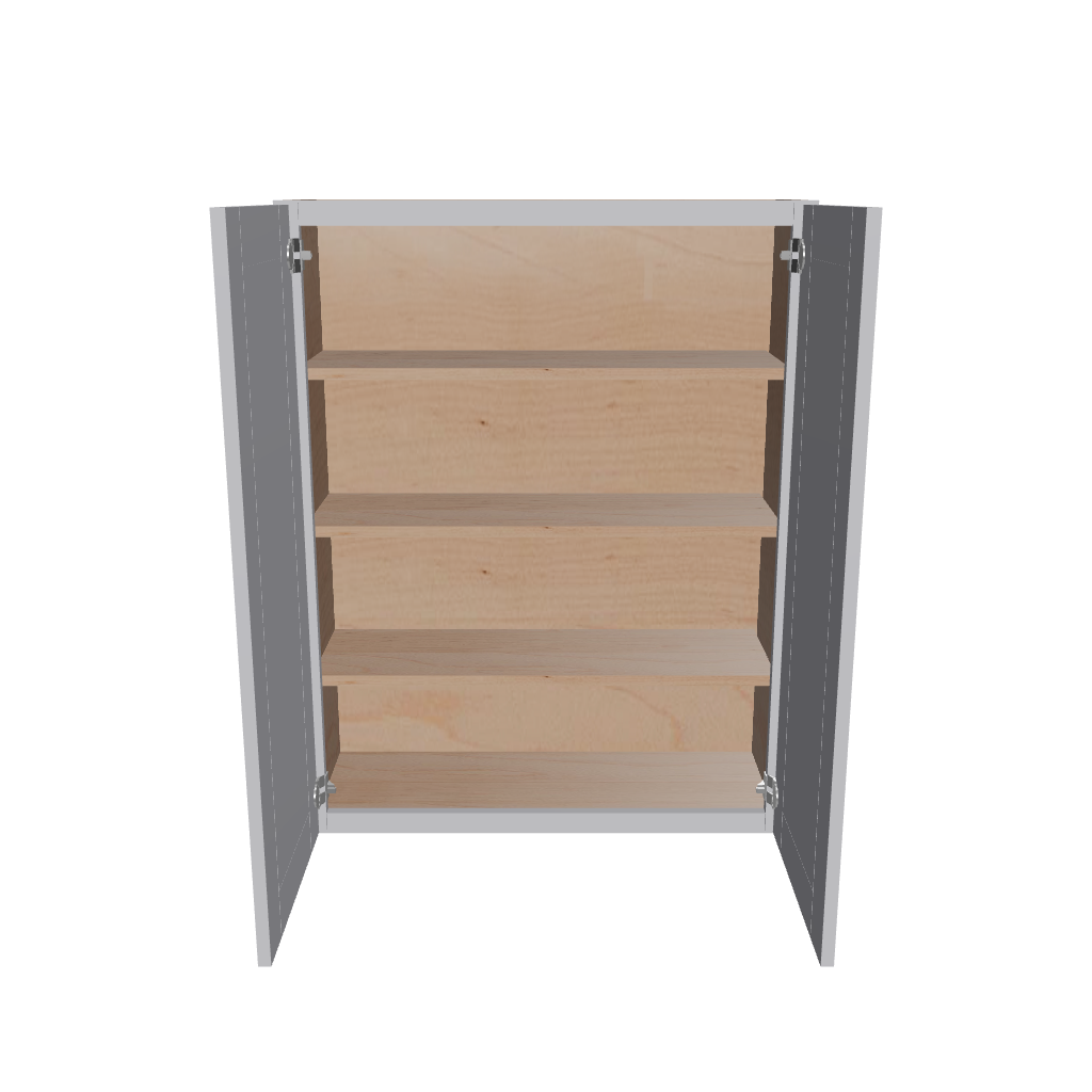 Modernform Cabinet Grey Shaker 33" W X 42" H X 12" D Double Door Wall Cabinet