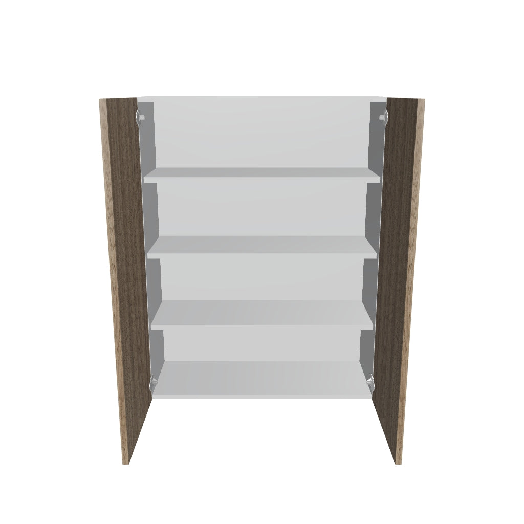 Modernform Cabinet Walnut 33" W X 42" H X 12" D Double Door Wall Cabinet