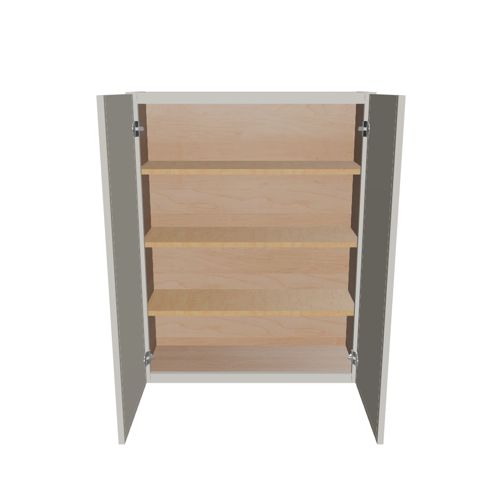 Modernform Cabinet Slim Dove White 33" W X 42" H X 12" D Double Door Wall Cabinet