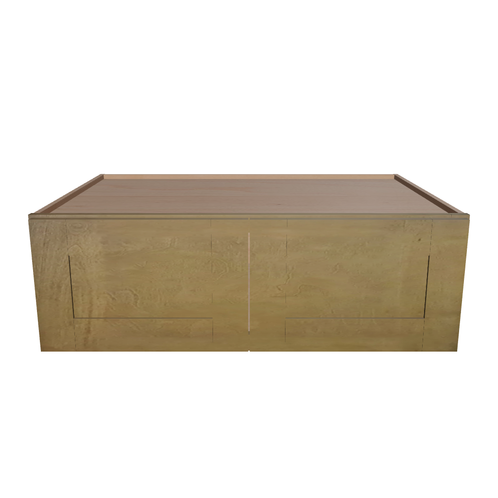 Modernform Cabinet Natural Shaker 36" W X 12" H X 24" D Double Door Wall Cabinet