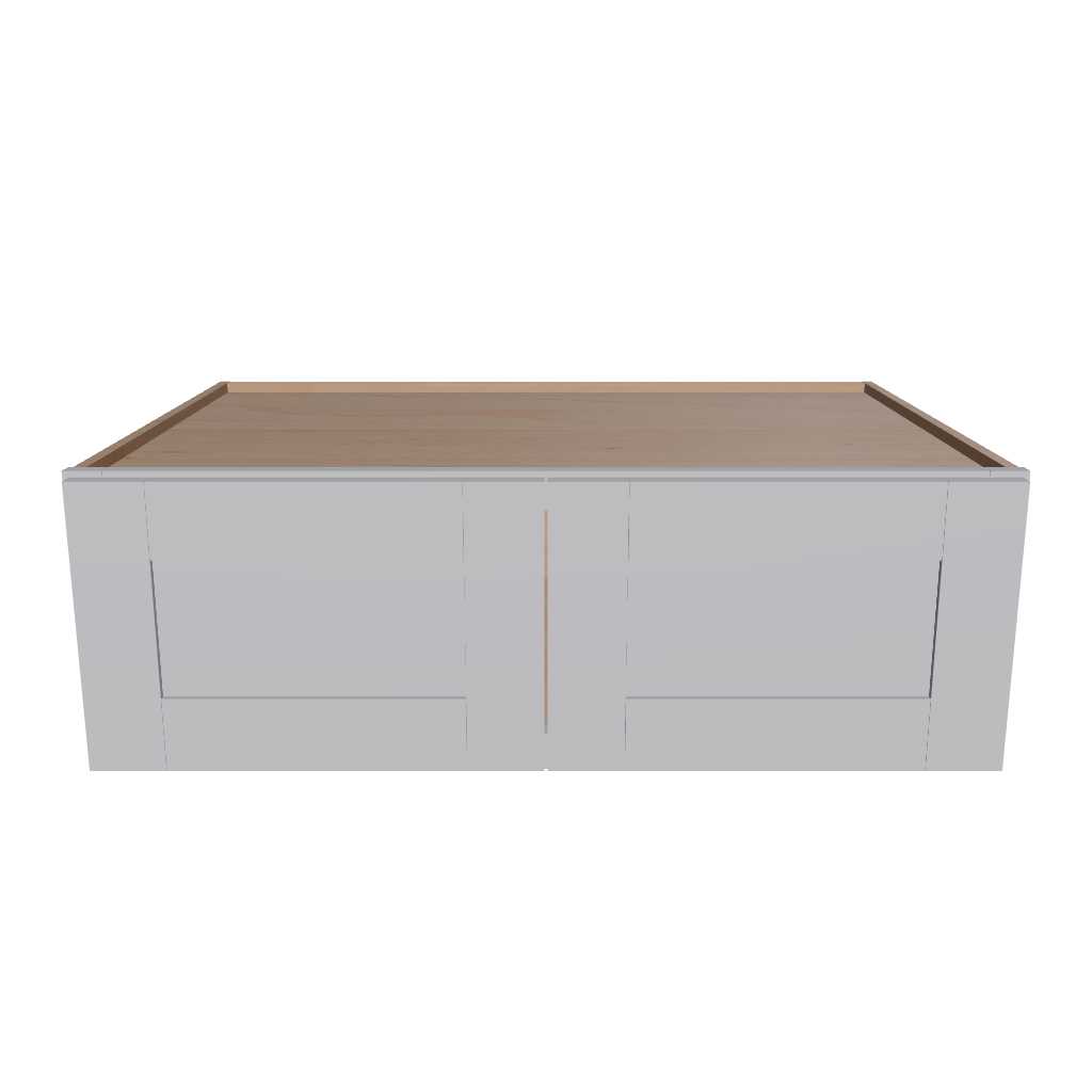 Modernform Cabinet Grey Shaker 36" W X 12" H X 24" D Double Door Wall Cabinet