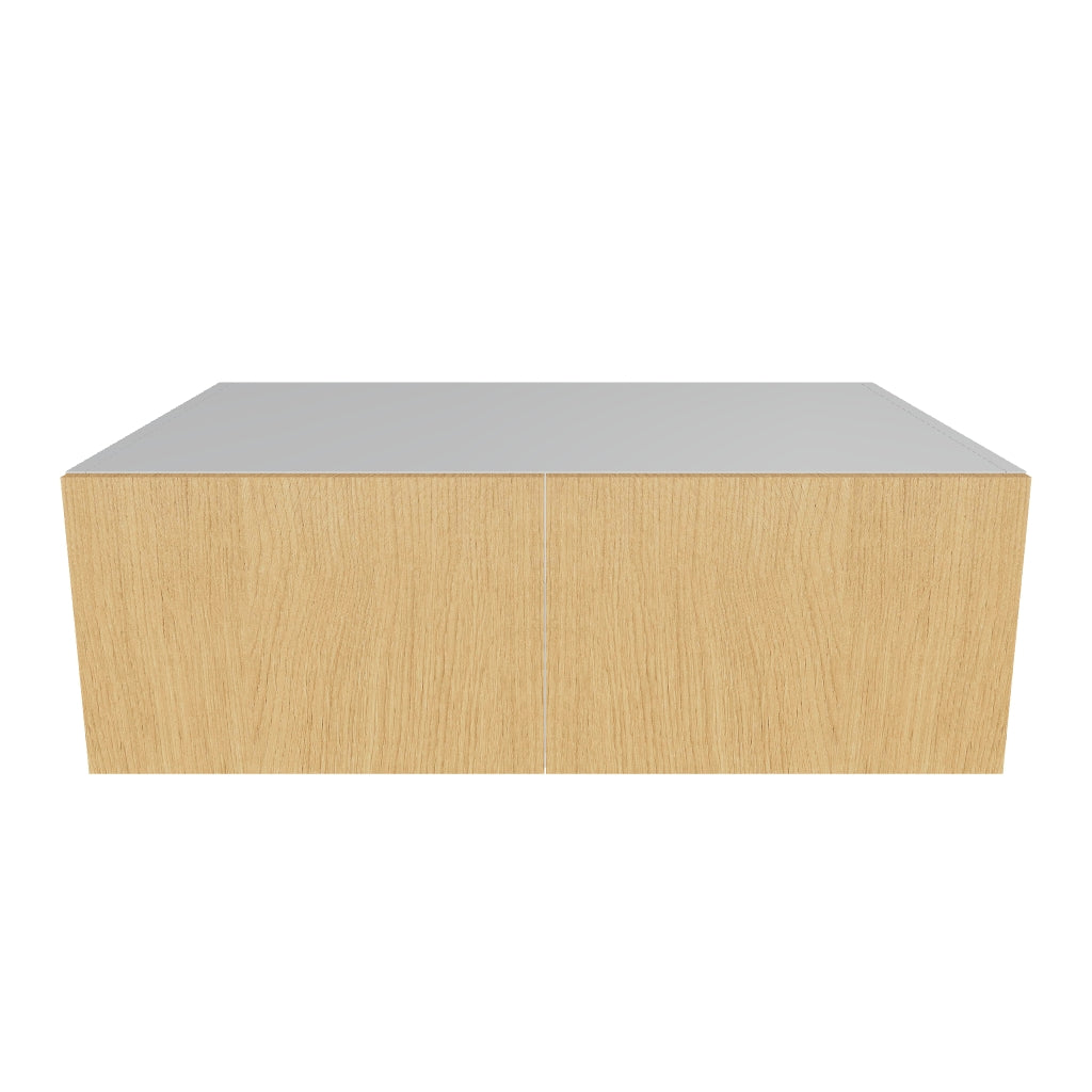 Modernform Cabinet Natural Oak 36" W X 12" H X 24" D Double Door Wall Cabinet