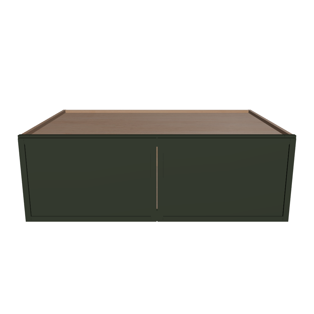 Modernform Cabinet Slim Sage Green 36" W X 12" H X 24" D Double Door Wall Cabinet