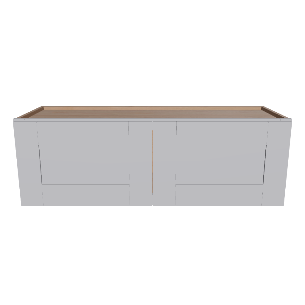 Modernform Cabinet Grey Shaker 36" W X 12" H X 12" D Double Door Wall Cabinet