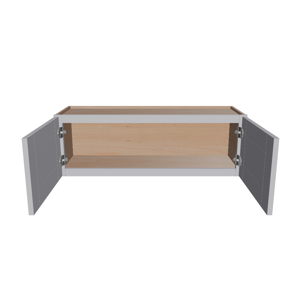 Modernform Cabinet Grey Shaker 36" W X 12" H X 12" D Double Door Wall Cabinet