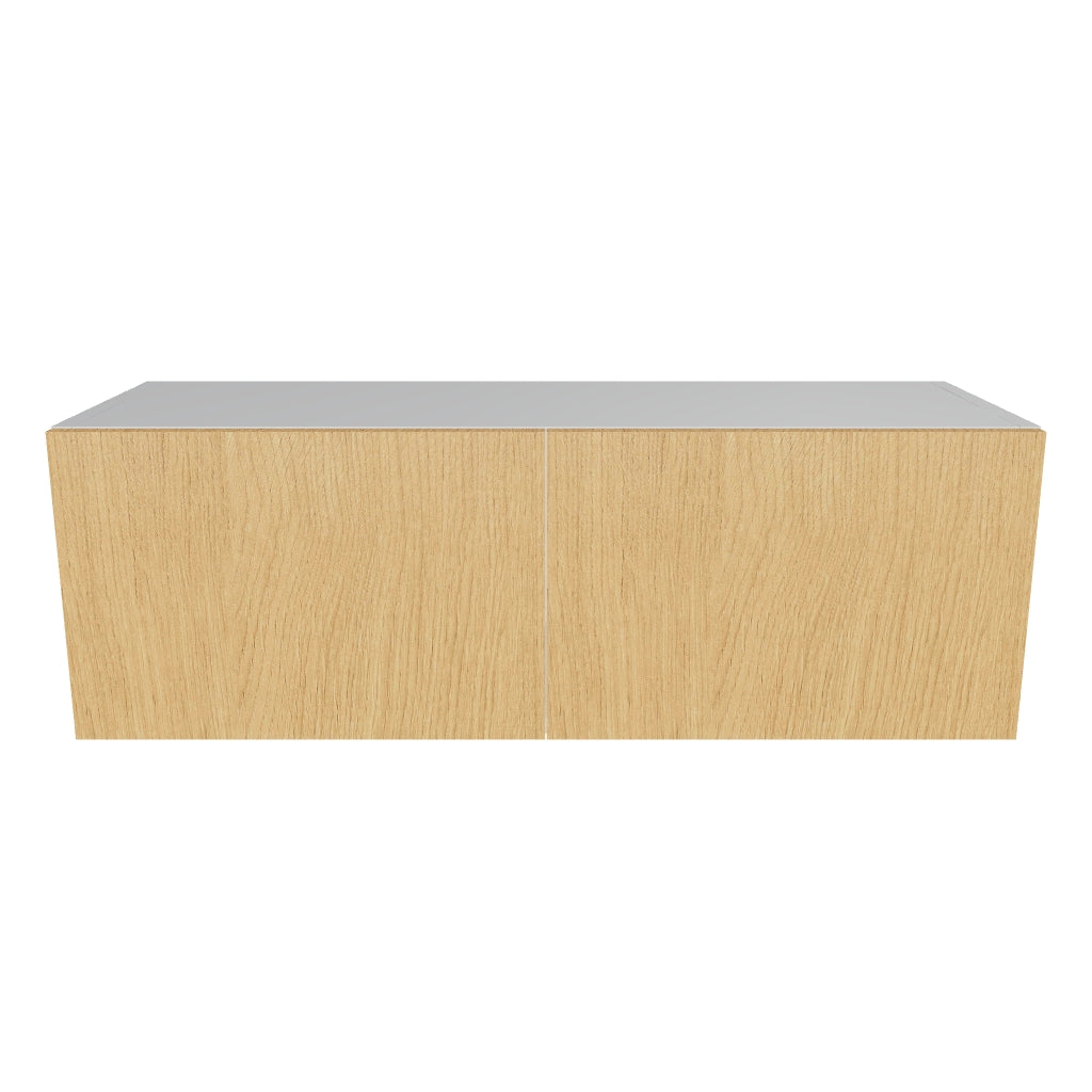 Modernform Cabinet Natural Oak 36" W X 12" H X 12" D Double Door Wall Cabinet