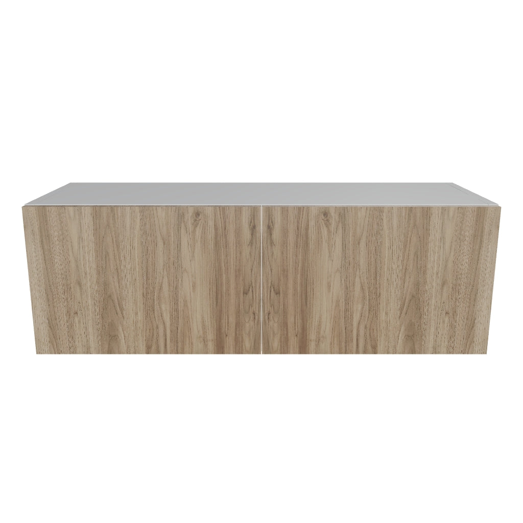 Modernform Cabinet Walnut 36" W X 12" H X 12" D Double Door Wall Cabinet