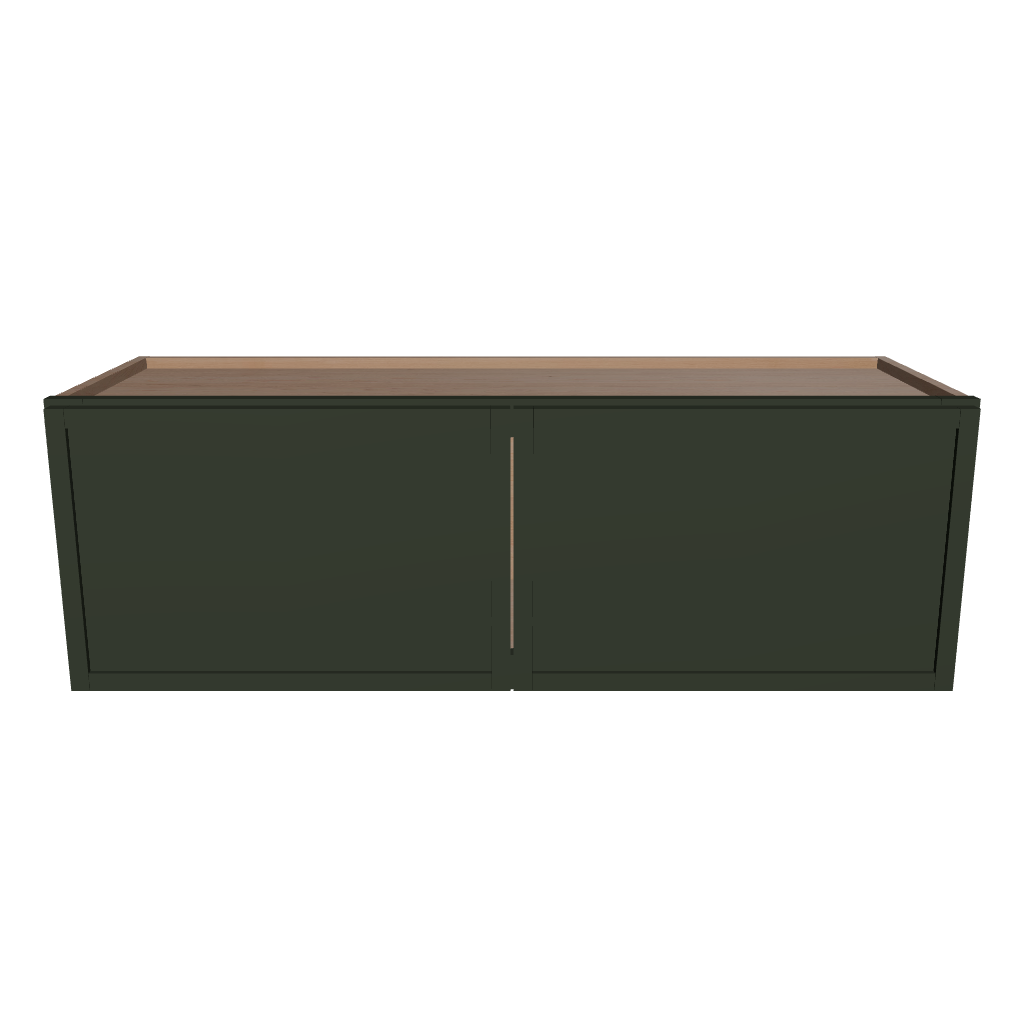 Modernform Cabinet Slim Sage Green 36" W X 12" H X 12" D Double Door Wall Cabinet