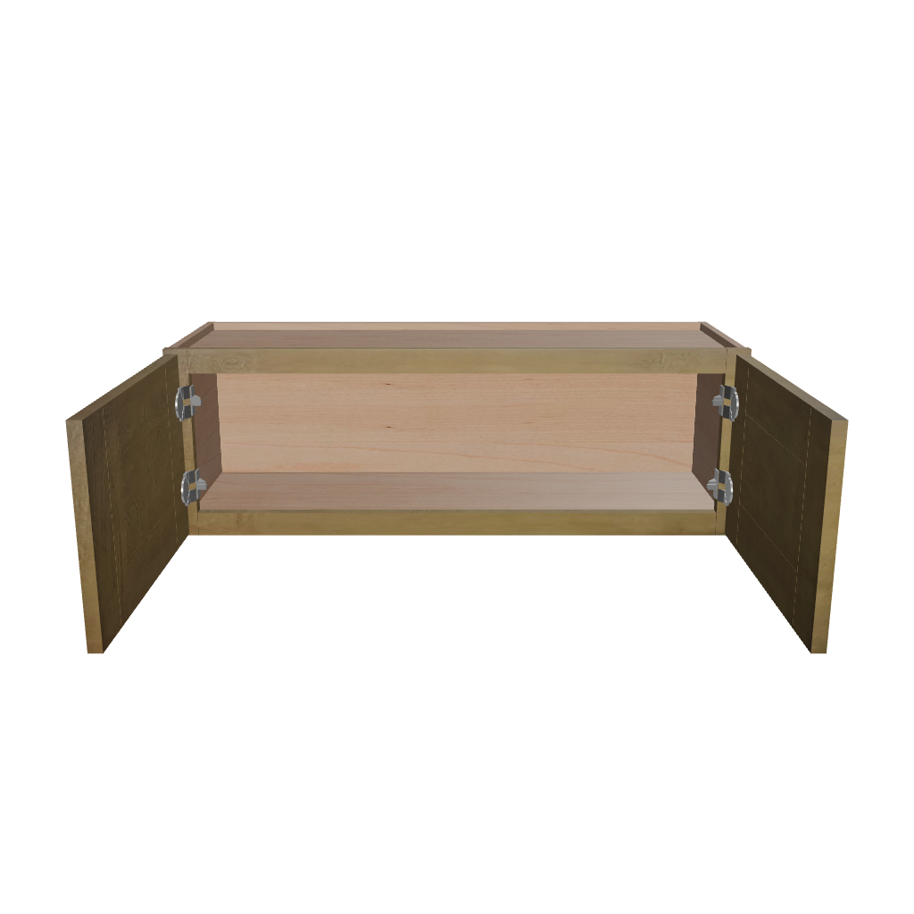 Modernform Cabinet Natural Shaker 36" W X 12" H X 12" D Double Door Wall Cabinet