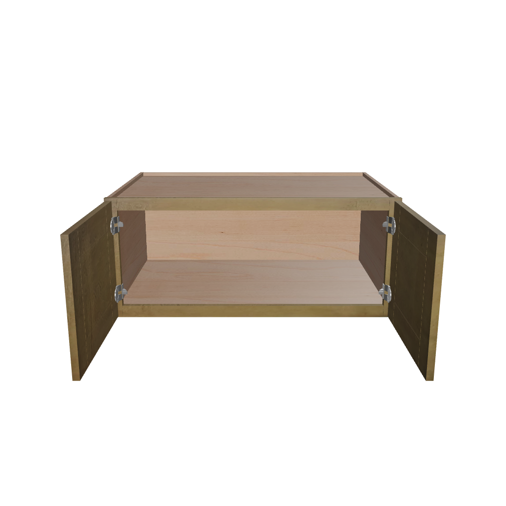 Modernform Cabinet Natural Shaker 36" W X 15" H X 24" D Double Door Wall Cabinet
