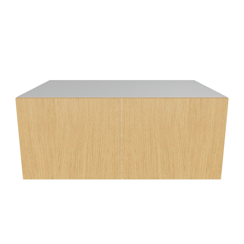 Modernform Cabinet Natural Oak 36" W X 15" H X 24" D Double Door Wall Cabinet