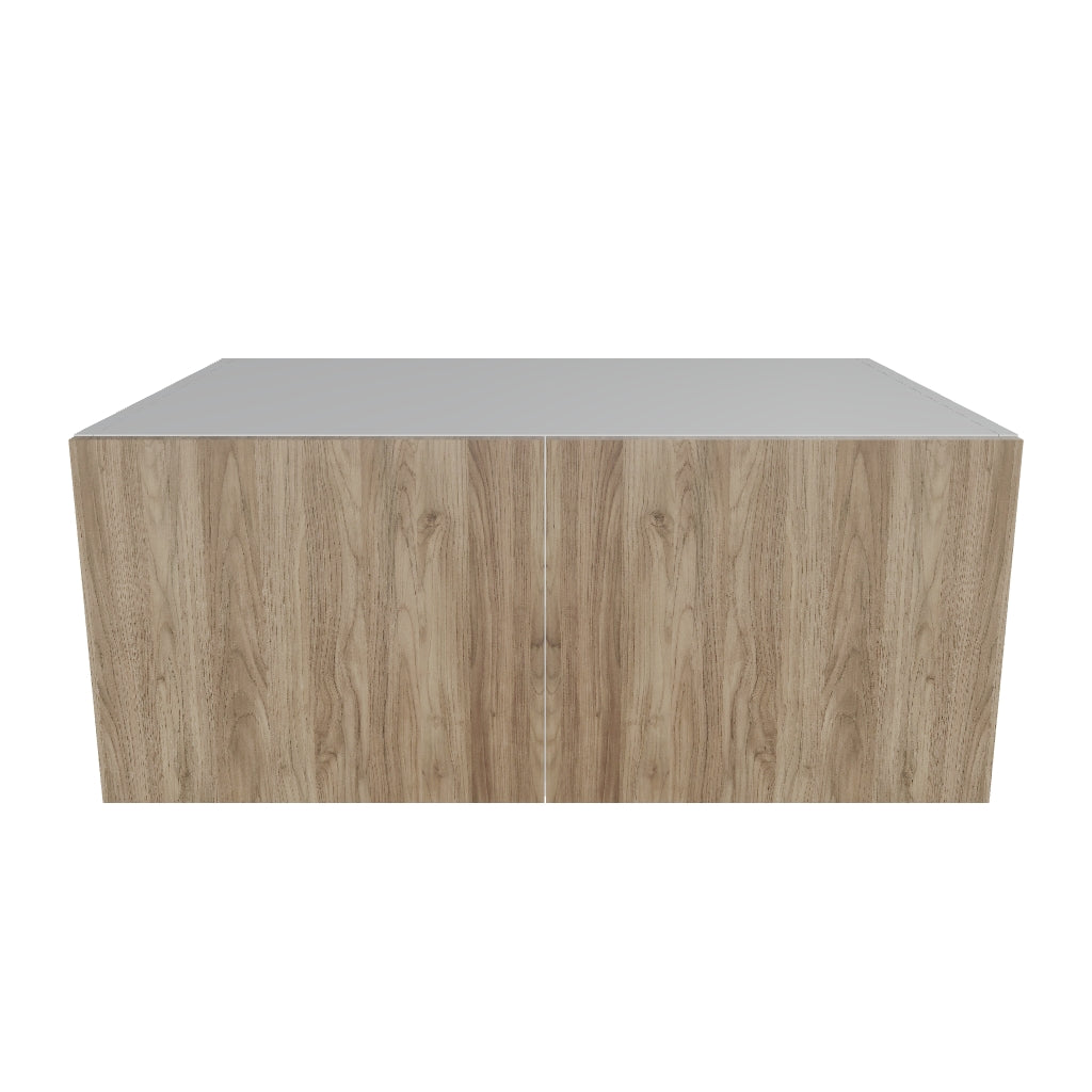 Modernform Cabinet Walnut 36" W X 15" H X 24" D Double Door Wall Cabinet