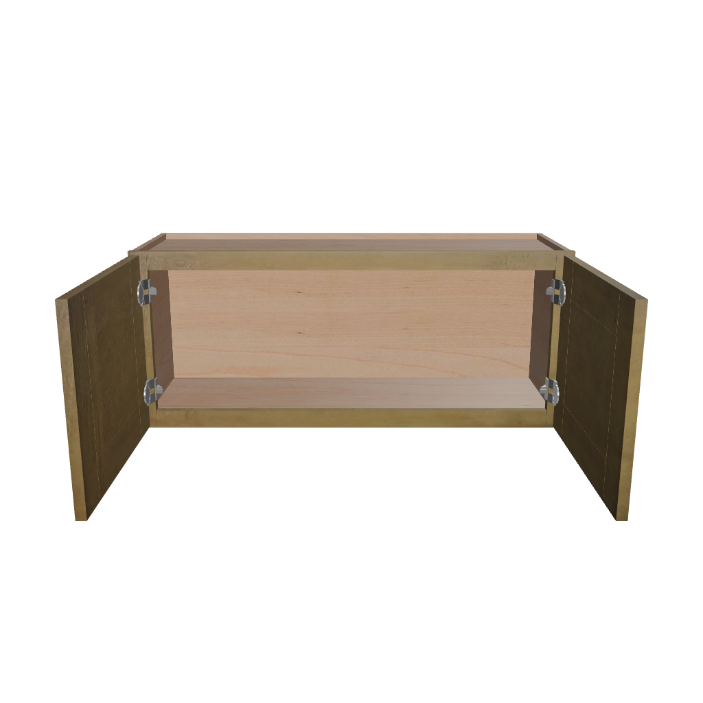 Modernform Cabinet Natural Shaker 36" W X 15" H X 12" D Double Door Wall Cabinet