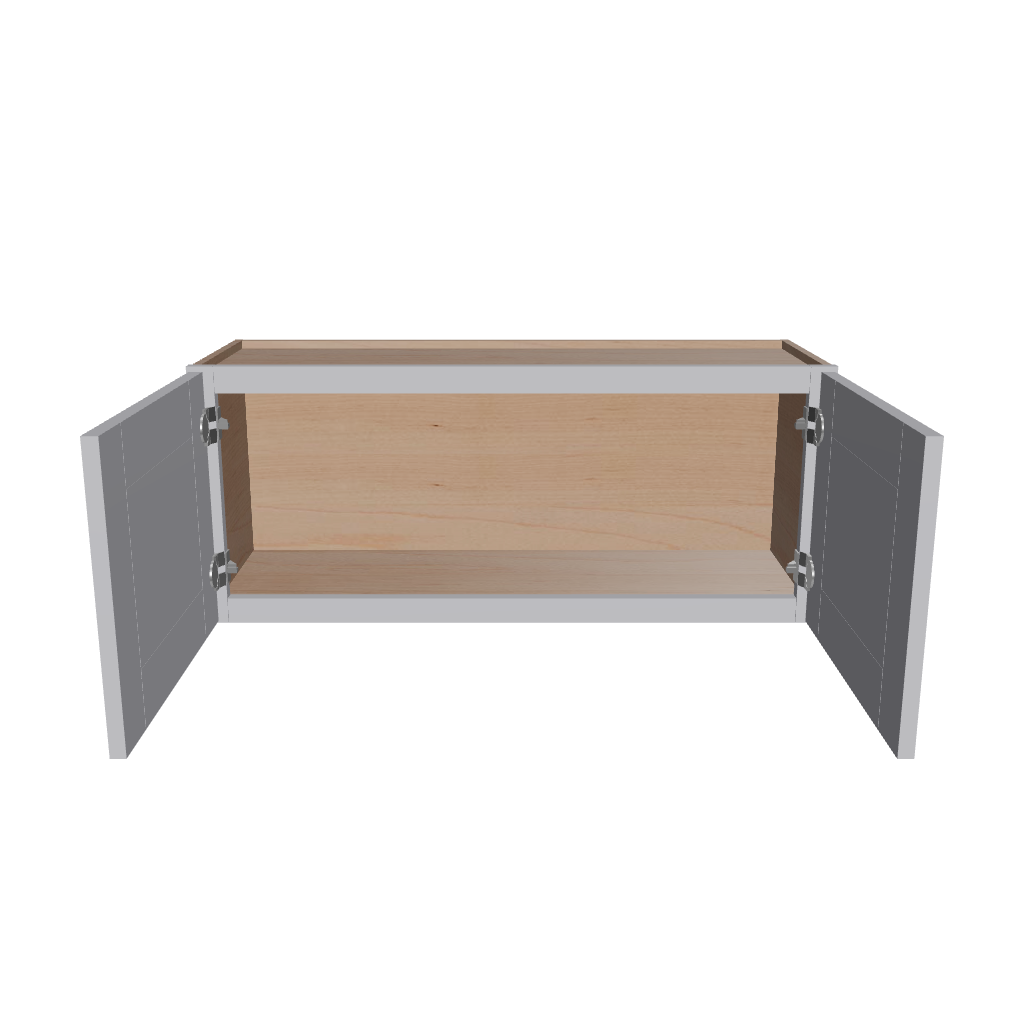 Modernform Cabinet Grey Shaker 36" W X 15" H X 12" D Double Door Wall Cabinet