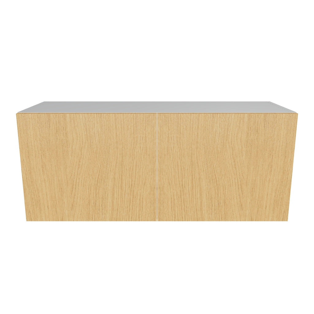 Modernform Cabinet Natural Oak 36" W X 15" H X 12" D Double Door Wall Cabinet