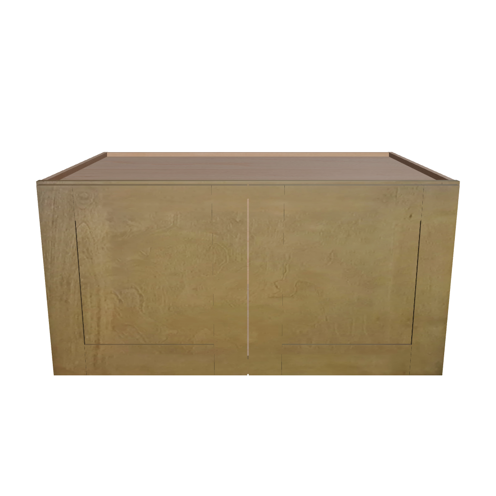 Modernform Cabinet Natural Shaker 36" W X 18" H X 24" D Double Door Wall Cabinet
