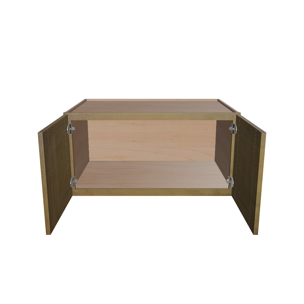 Modernform Cabinet Natural Shaker 36" W X 18" H X 24" D Double Door Wall Cabinet