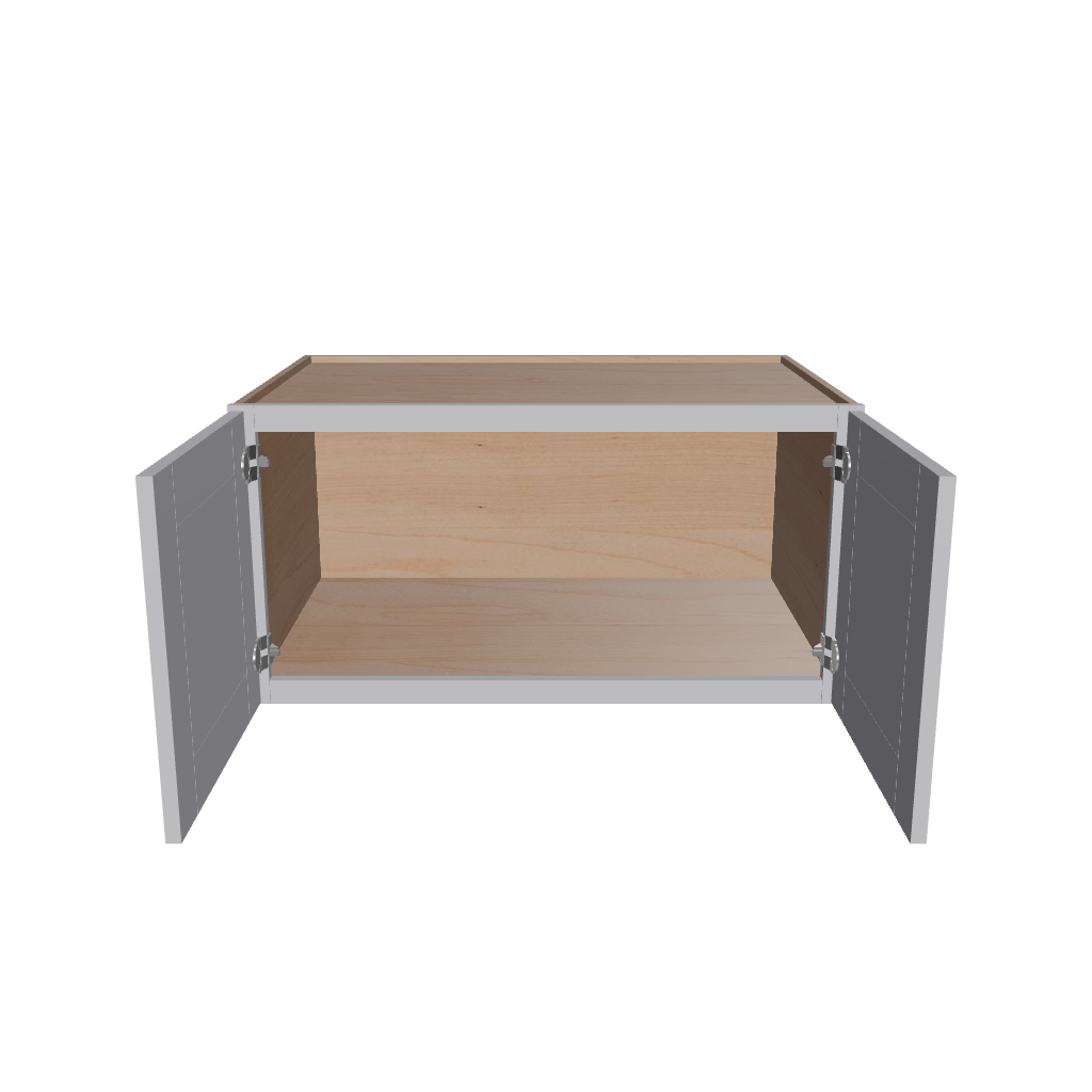 Modernform Cabinet Grey Shaker 36" W X 18" H X 24" D Double Door Wall Cabinet
