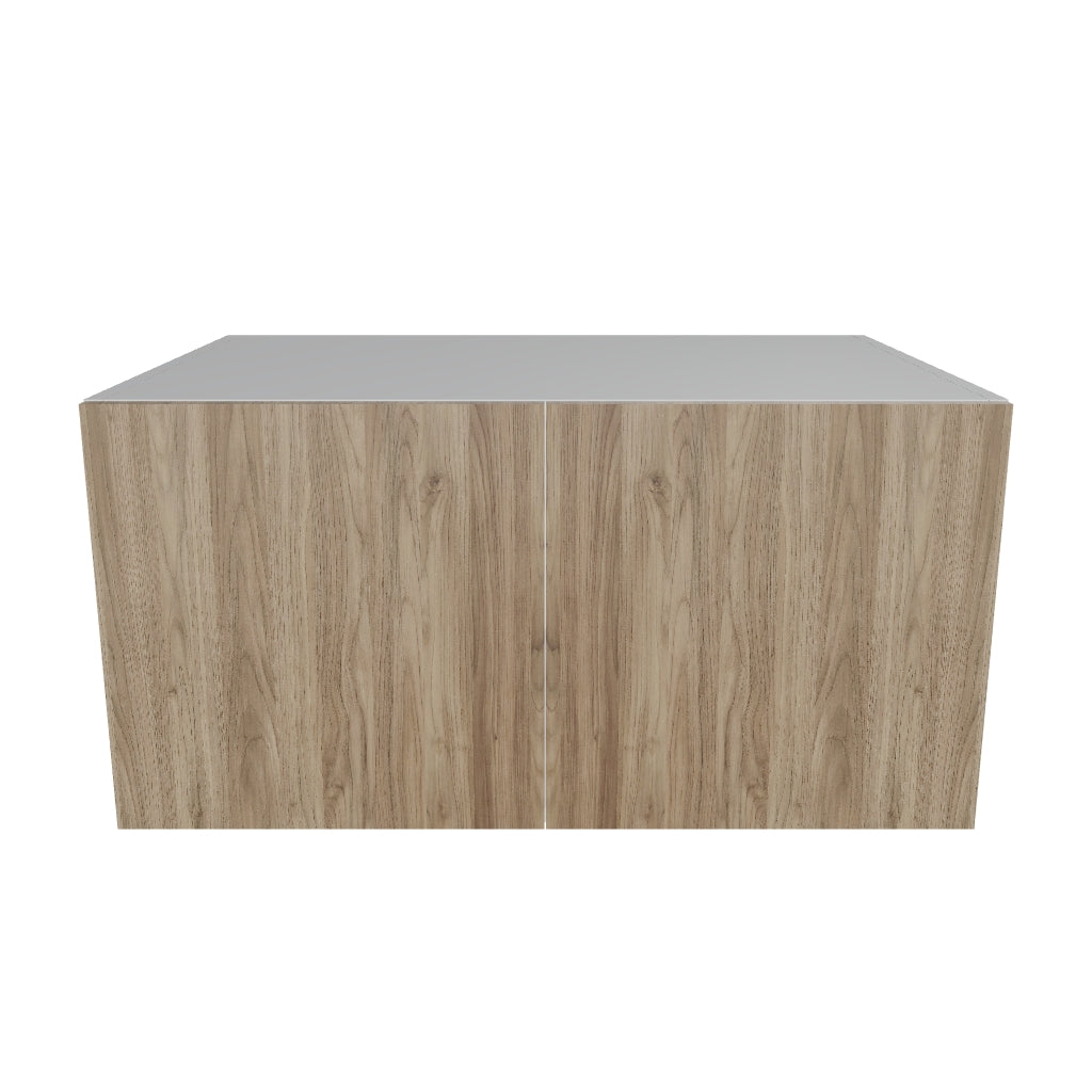Modernform Cabinet Walnut 36" W X 18" H X 24" D Double Door Wall Cabinet