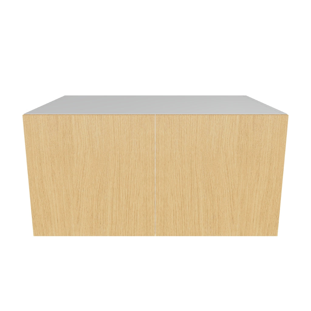 Modernform Cabinet Natural Oak 36" W X 18" H X 24" D Double Door Wall Cabinet