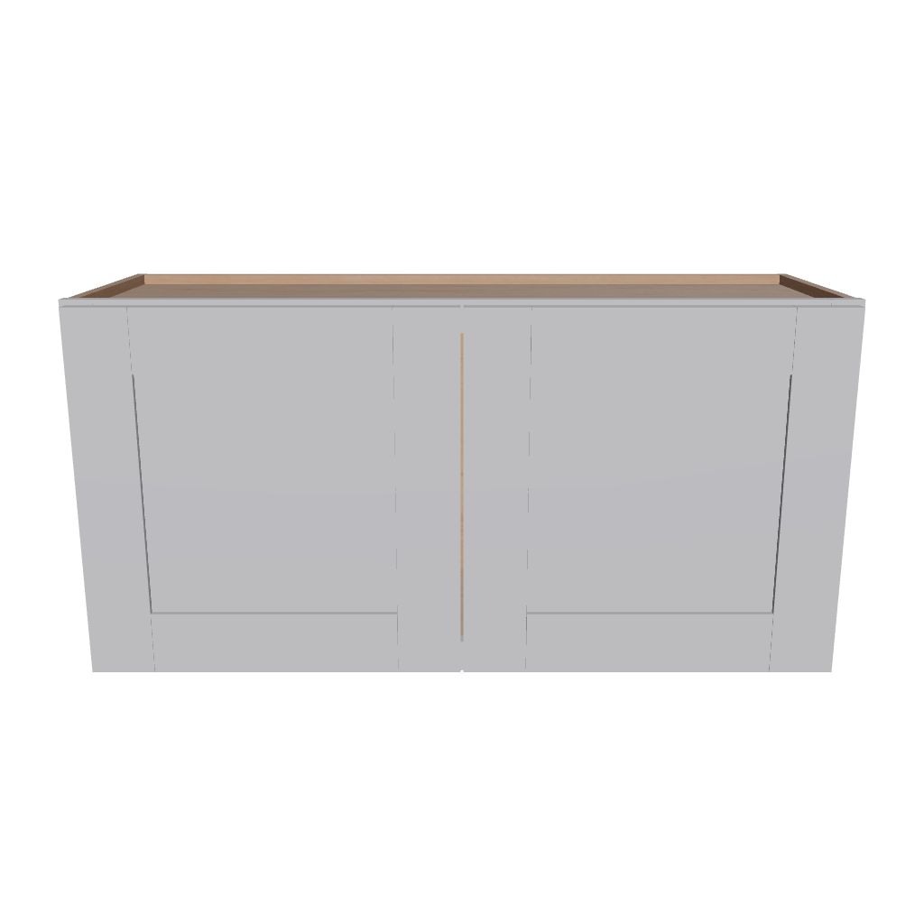 Modernform Cabinet Grey Shaker 36" W X 18" H X 12" D Double Door Wall Cabinet