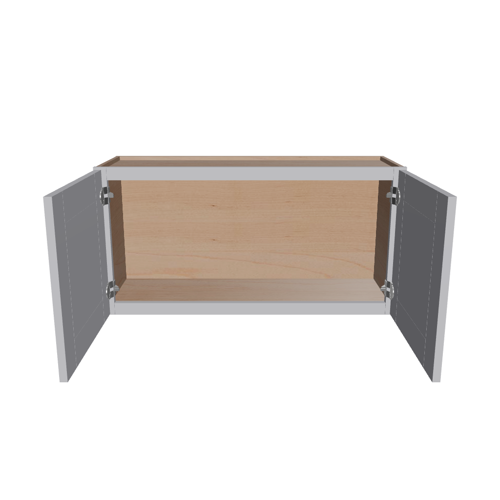 Modernform Cabinet Grey Shaker 36" W X 18" H X 12" D Double Door Wall Cabinet