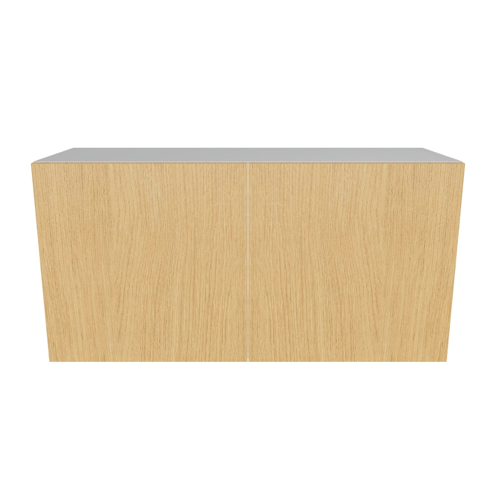 Modernform Cabinet Natural Oak 36" W X 18" H X 12" D Double Door Wall Cabinet