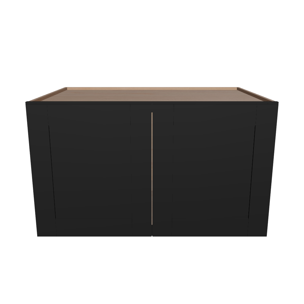 Modernform Cabinet Onyx Black Shaker 36" W X 21" H X 24" D Double Door Wall Cabinet